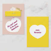 Lemon Creme Pie Valentine Note Card ノートカード (正面/裏面)