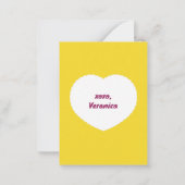 Lemon Creme Pie Valentine Note Card ノートカード (裏面)