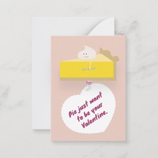 Lemon Creme Pie Valentine Note Card ノートカード (正面)
