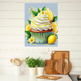 Lemon Cupcake Kitchen & Bakery Wall Art ポスター
