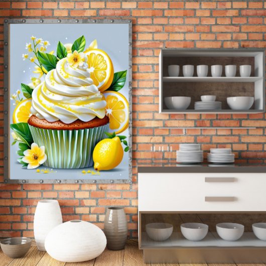 Lemon Cupcake Kitchen & Bakery Wall Art Canvas キャンバスプリント
