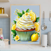 Lemon Cupcake Kitchen & Bakery Wall Art Canvas キャンバスプリント