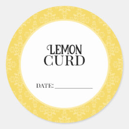 Lemon Curd Canning Lid Labels ラウンドシール