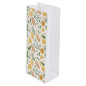 Lemon Daisy Gift Bag – Reusable Floral Packaging ワインギフトバッグ (正面アングル)