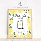 Lemon Date Jar Ideas Sign Printable Sign ポスター