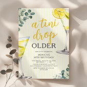 Lemon Drop Martini Adult Birthday Party 招待状