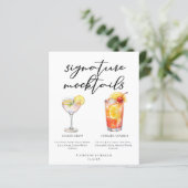 Lemon Drop Summer Sunrise Wedding Mocktails Menu (スタンド正面)