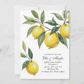 Lemon Engagement Party Invitation | Mediterranean  招待状 (正面)