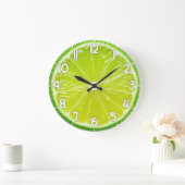 Lemon Face Wall Clock – Fresh Citrus Kitchen Home  ラージ壁時計 (ホーム)