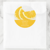 Lemon Facial Mask Label ラウンドシール (バッグ)