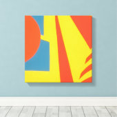 Lemon Fire Abstract Canvas Print キャンバスプリント (インサイチュ (ウッドフロア))