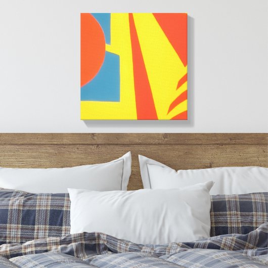 Lemon Fire Abstract Canvas Print キャンバスプリント (インサイチュ (寝室))