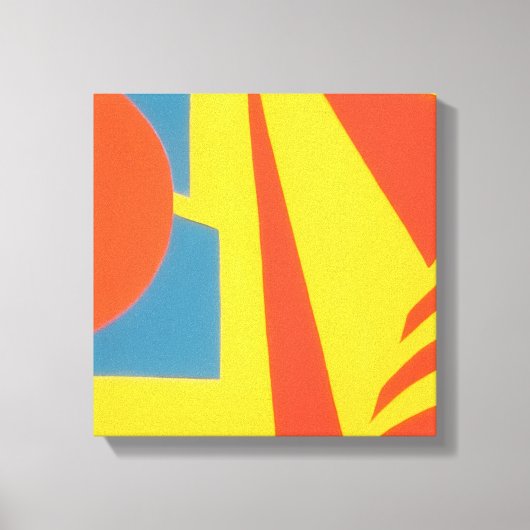 Lemon Fire Abstract Canvas Print キャンバスプリント (正面)