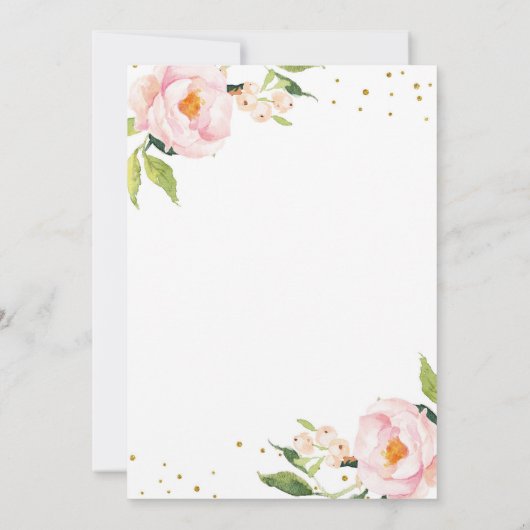 Lemon Floral Baby Shower Invitation 招待状 (裏面)