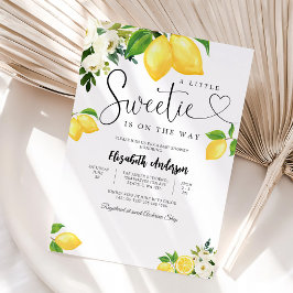 Lemon Floral Baby Shower Invitation 招待状