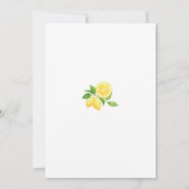 Lemon Floral Baby Shower Invitation 招待状 (裏面)