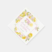 Lemon Floral Birthday スタンダードカクテルナプキン (角)