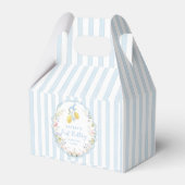 Lemon Floral Blue Birthday Favor Box フェイバーボックス (正面サイド)