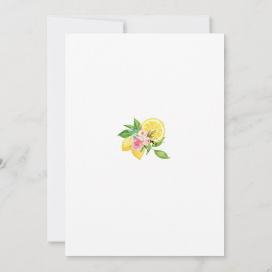 Lemon Floral Bridal Shower Invitation 招待状 (裏面)