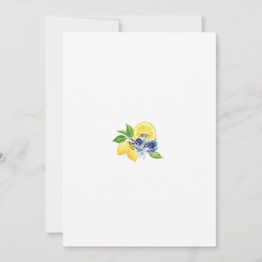 Lemon Floral Bridal Shower Invitation 招待状 (裏面)