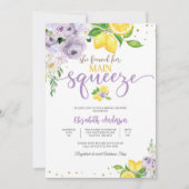 Lemon Floral Bridal Shower Invitation 招待状 (正面)