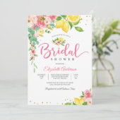 Lemon Floral Bridal Shower Invitation 招待状 (スタンド正面)