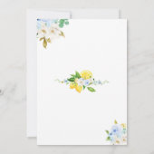 Lemon Floral Bridal Shower Invitation 招待状 (裏面)