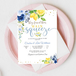 Lemon Floral Bridal Shower Invitation 招待状