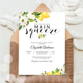 Lemon Floral Bridal Shower Invitation 招待状