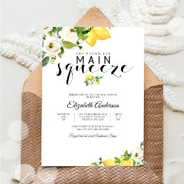Lemon Floral Bridal Shower Invitation 招待状