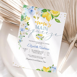 Lemon Floral Bridal Shower Invitation 招待状