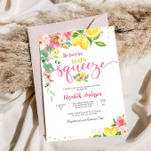 Lemon Floral Bridal Shower Invitation 招待状