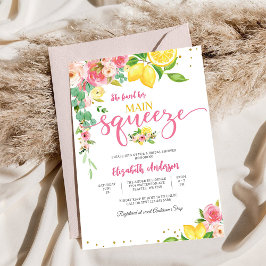 Lemon Floral Bridal Shower Invitation 招待状