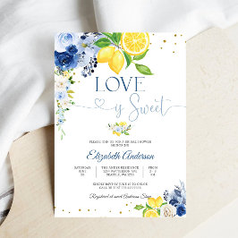 Lemon Floral Bridal Shower Invitation 招待状