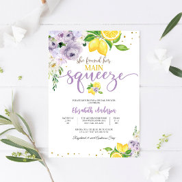 Lemon Floral Bridal Shower Invitation 招待状