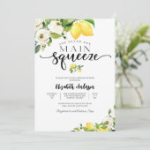 Lemon Floral Bridal Shower Invitation 招待状 (スタンド正面)