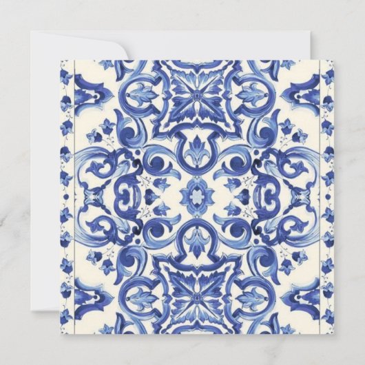 Lemon Floral Mediterranean Bridal Shower 招待状 (裏面)