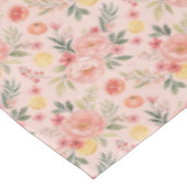 Lemon  Floral pink Peony rustic Pattern  テーブルクロス (アングル)