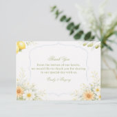 Lemon Floral Soft Appreciation サンキューカード (スタンド正面)