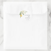 Lemon Floral Wedding Favor ラウンドシール (バッグ)
