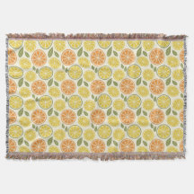 Lemon  Floral white daisy Pattern 
