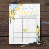 Lemon Flower Gift Bingo Bridal Shower Game Pack ノートパッド