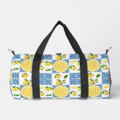 Lemon French Country Tile Elegant Modern Pattern ダッフルバッグ (正面)