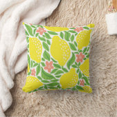 Lemon fruit pattern. Seamless summer citrus patter クッション (ブランケット)