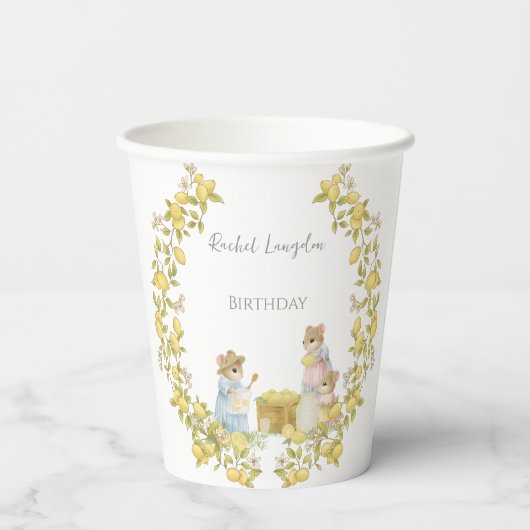 Lemon Garden with Mice  紙コップ (裏面)