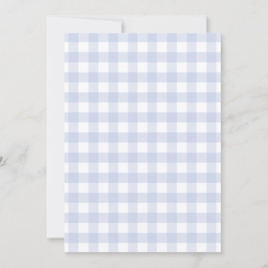 Lemon gingham blue main squeeze bow Bridal Shower 招待状 (裏面)