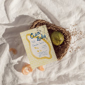 Lemon Gingham Ciao Baby Shower 招待状