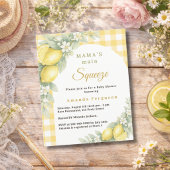 Lemon gingham main squeeze Baby Shower invitation