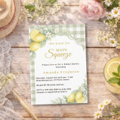 Lemon gingham sage main squeeze bow Bridal Shower 招待状