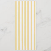 Lemon Graduation Menu Card Yellow Stripe Citrus メニュー (裏面)